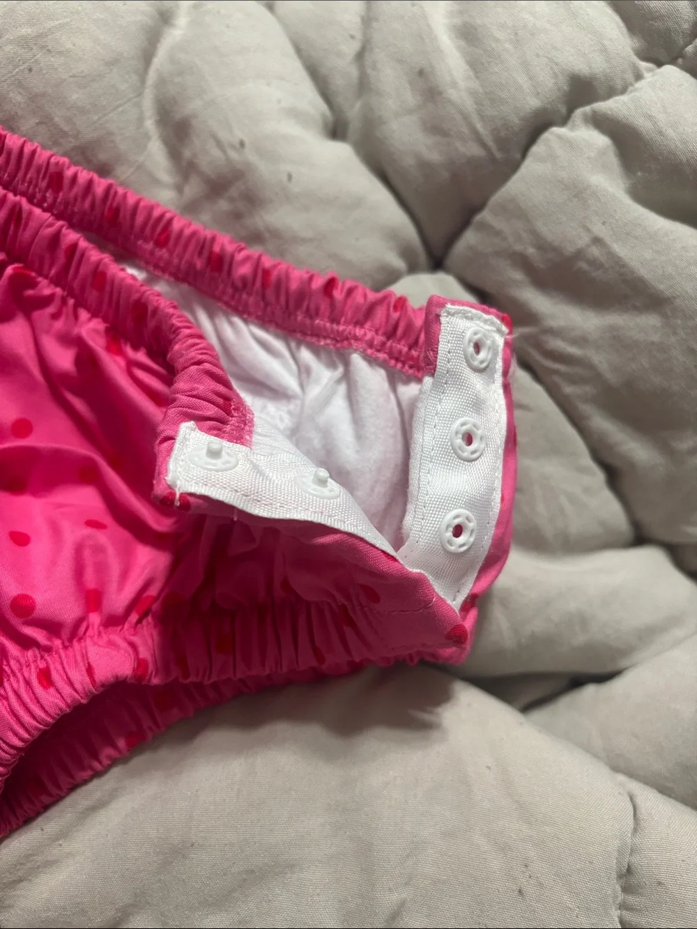 wonder nation Hot Pink Polka Dot Swim Diaper Cover